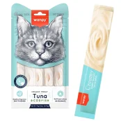 Лакомство Wanpy Creamy Lickable Treats Tuna&Codfish с тунцом, треской, витаминами и таурином, для кошек, 5×14 г