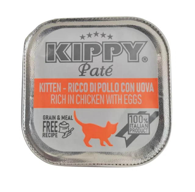 Консервы Kippy Pate Chicken With Eggs Kitten для котят, паштет с курицей и яйцами, 90 г