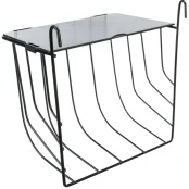 Забірник для сіна Trixie Hanging Hay Manger для гризунів, з кришкою, метал/пластик, 20×18×12 см, чорний
