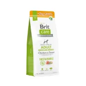 Сухий корм Brit Care Dog Sustainable Adult Medium Breed для дорослих собак середніх порід, курка і комахи, 12+2 кг