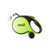 Повідець-рулетка AnimAll з диспенсером, для собак вагою до 30 кг, 5 м, зелена
