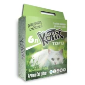 Соєвий наповнювач Kotix Tofu Green Tea для котячого туалету, 6 л