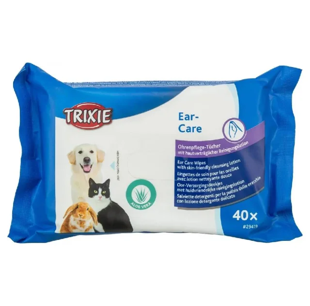 Серветки Trixie очищаючі для догляду за вухами, 40 шт