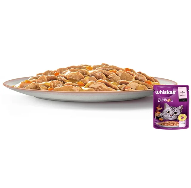 Вологий корм Whiskas Tasty Mix для котів, лосось з морквою, 85 г