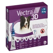 Краплі Ceva Vectra 3D від бліх і кліщів для собак вагою від 10 до 25 кг, 3.6 мл, ціна за 1 піпетку
