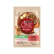 Влажный корм Purina One Mini Active для взрослых собак мелких пород, с говядиной и картофелем, 100 г