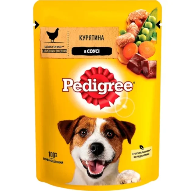 Влажный корм Pedigree для собак, курятина в соусе, 85 г