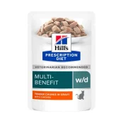 Вологий корм Hill's Prescription Diet w/d при цукровому діабеті та для контролю ваги, для котів, з куркою, 85 г