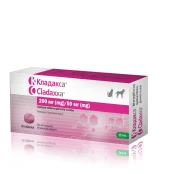 Жувальні таблетки KRKA Cladaxxa для собак та котів, лікування інфекційних захворювань бактеріальної етіології, 10 табл