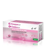 Жувальні таблетки KRKA Cladaxxa для собак та котів, лікування інфекційних захворювань бактеріальної етіології, 10 табл, 40 мг