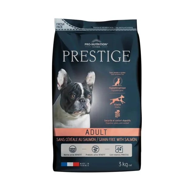 Сухой корм Pro-Nutrition Flatazor Prestige Sans Cereale для взрослых собак, беззерновой, с лососем, 3 кг