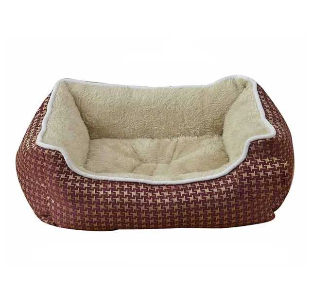Лежак Animall Nena Star для собак и кошек, с рисунком, размер XL, 84×66×19 см, бордо