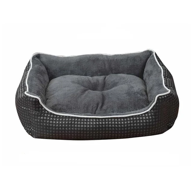 Лежак Animall Nena Star для собак і котів, з малюнком, розмір L, 62×50×17 см, темно-сірий
