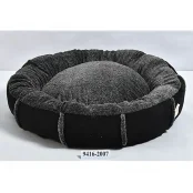 Лежак Animall Mary Velvet для собак та котів, розмір S, 56×56×15 см, чорний