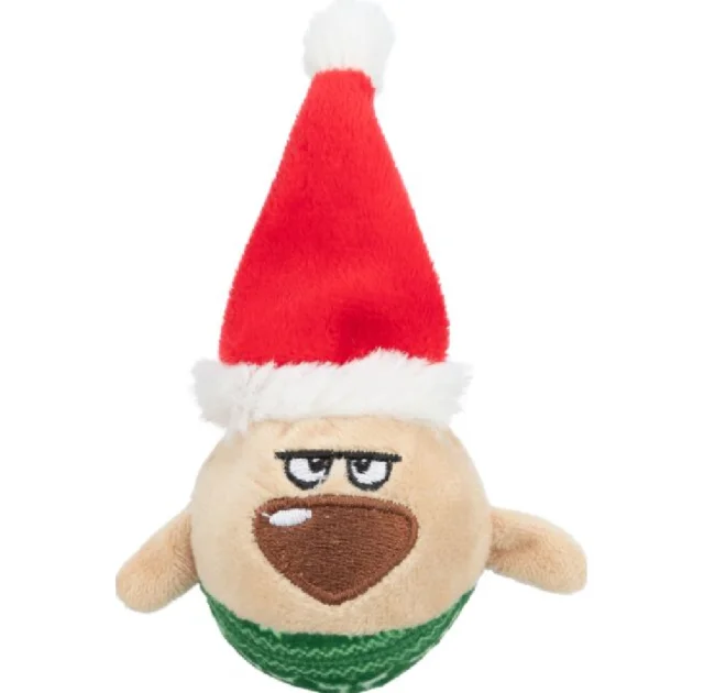 Игрушка Trixie Dwarf для кошек, рождественский гном с погремушкой, плюш, 6×12 см