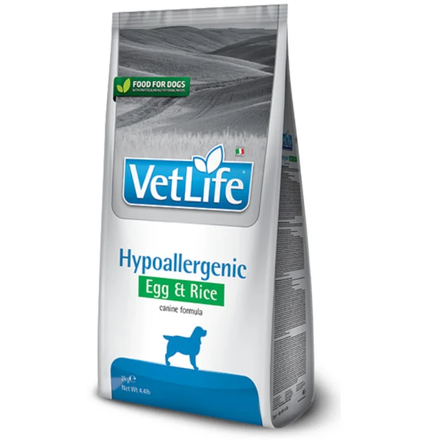 Сухой корм Farmina Vet Life Hypoallergenic EGG & RICE для собак, диетическое питание при пищевой аллергии, 2 кг