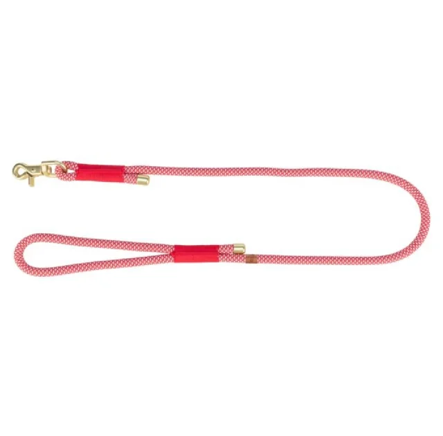 Поводок Trixie Soft Rope для собак, размер S-XL, 1 м/10 мм, красный/крем.