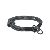 Ошейник-удавка Trixie Soft Rope для собак, размер XS-S, 30 см/10 мм, черный/серый