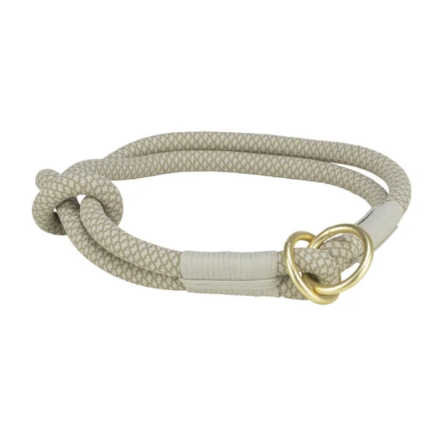 Ошейник-удавка Trixie Soft Rope для собак, размер XS-S, 30 см/10 мм, серый/светло-серый