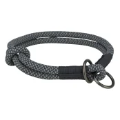 Ошейник-удавка Trixie Soft Rope для собак, размер S-M, 40 см/10мм, черный/серый
