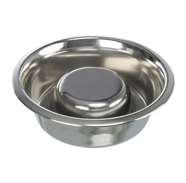 Миска Trixie Feeding Slow для собак, нержавіюча сталь, 1.1 л, 21 см