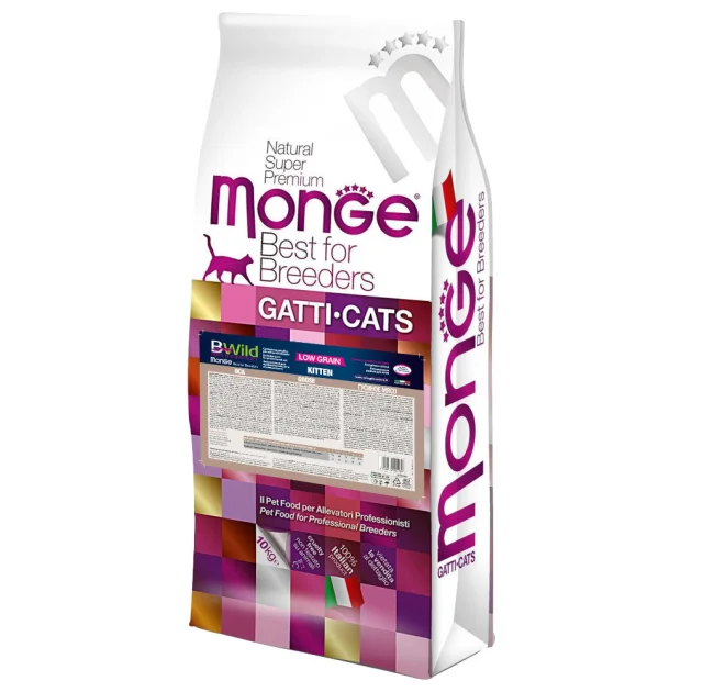 Сухий корм Monge Cat Bwild Low Grain Kitten для кошенят, м'ясо гусака 10 кг