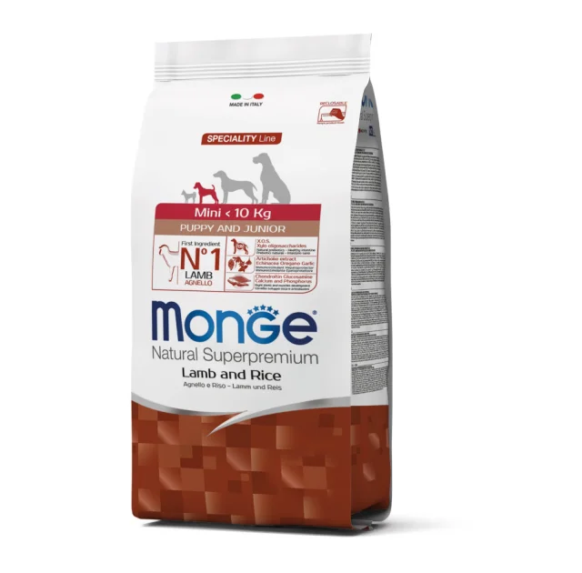 Сухий корм Monge Dog Mini Puppy & Junior для цуценят, ягня з рисом, 7.5 кг