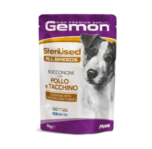 Сухий корм Gemon Dog Wet Senior/Sterilised для стерилізованніх собак індичка, 100 г