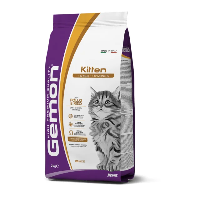 Сухий корм Gemon Cat Kitten для кошенят, курка з рисом, 2 кг