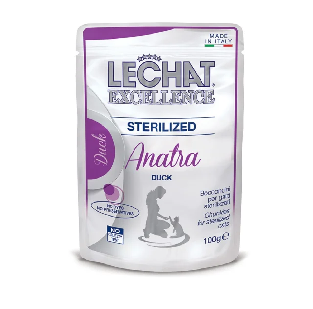 Вологий корм Monge LCE Cat Wet Sterilised для стерилізованих котів, з качкою, 100 г
