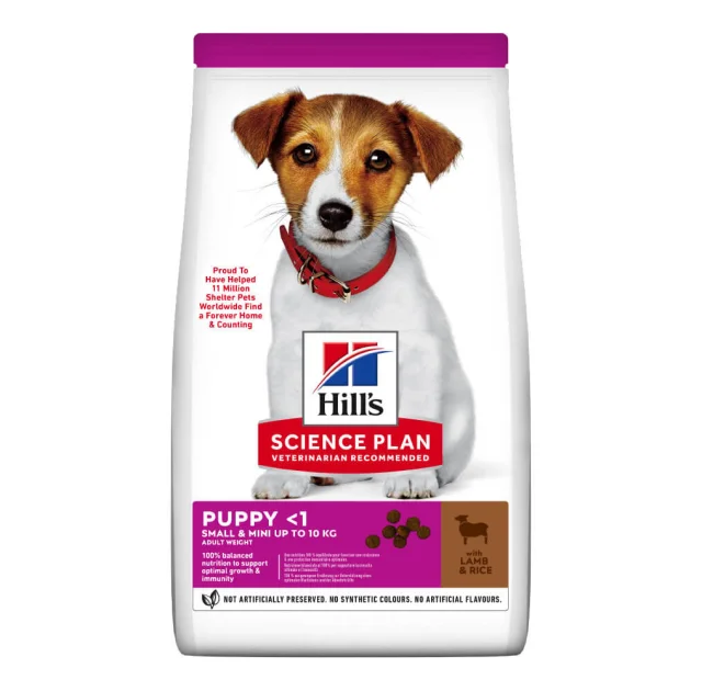 Сухой корм Hill's Science Plan Puppy Small & Mini Lamb & Rice для щенков, с ягненком и рисом, 1.5 кг