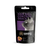 Ласощі Savory Hairball Control Snack для котів, подушечки для виведення шерсті, 60 г