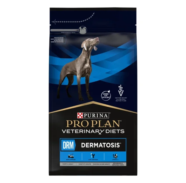 Сухий корм Purina Pro Plan Veterinary Diets DRM Dermatosis для собак, при дерматозах та надмірному випадінні шерсті, 3 кг