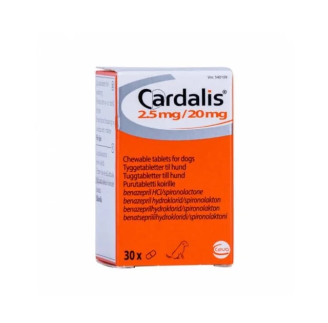 Таблетки Ceva Cardalis для собак, 2.5/20 мг, 30 табл