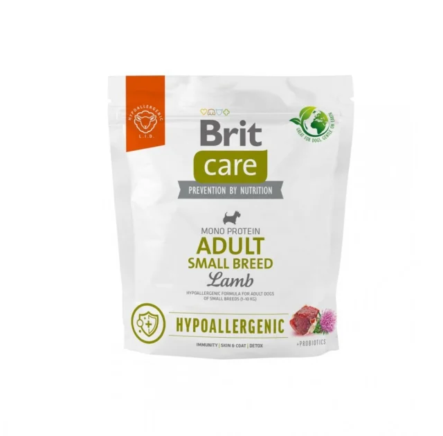 Сухий корм Brit Care Hypoallergenic Adult Small Breed для собак малих порід, ягня, 1 кг