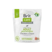 Сухий корм Brit Care Sustainable Adult Medium Breed для собак, середніх порід, курка і комахи, 1 кг