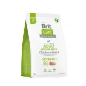 Сухий корм Brit Care Sustainable Adult Medium Breed для собак середніх порід, курка і комахи, 3 кг