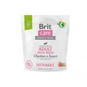 Сухий корм Brit Care Sustainable Adult Small Breed для собак малих порід, курка і комахи, 1 кг