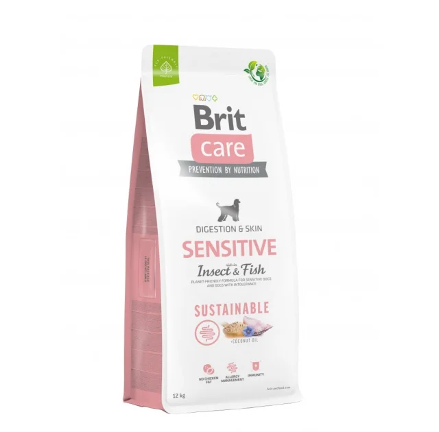 Сухий корм Brit Care Sustainable Sensitiveдля собак з чутливим травленням, комахи і риба 12 кг