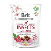 Ласощі Brit Care Crunchy Cracker Insects with Lamb для собак, для травлення, комахи і ягня малина, 200 г