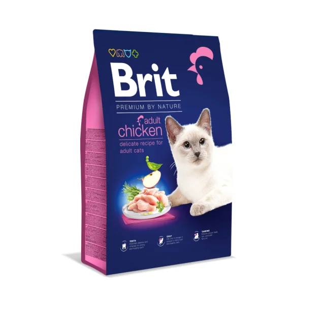 Сухий корм Brit Premium Adult Chicken для котів, курка, 8 кг