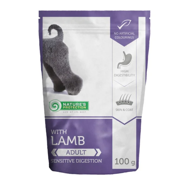 Влажный корм Nature's Protection Sensitive Digestion Lamb для взрослых собак, с ягненком, 100 г