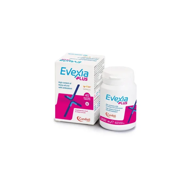 Знеболююча добавка Candioli Evexia Plus для собак та котів, 40 таблеток