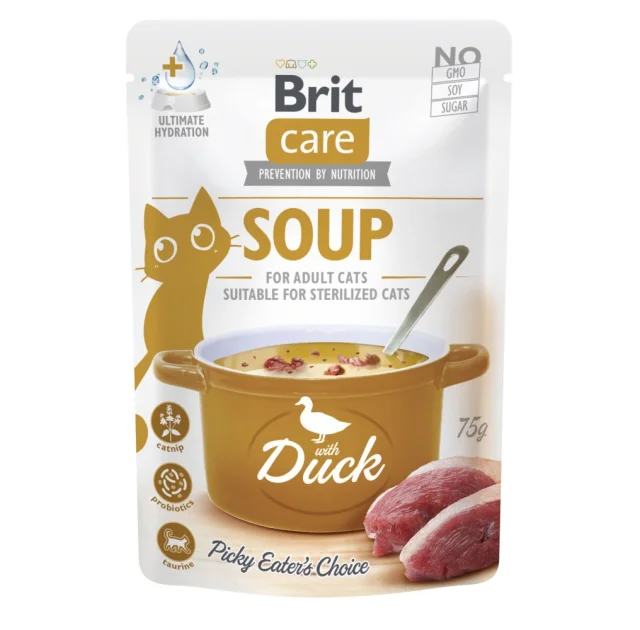 Вологий корм Brit Care Soup Duck, для котів, суп з качкою, 75 г