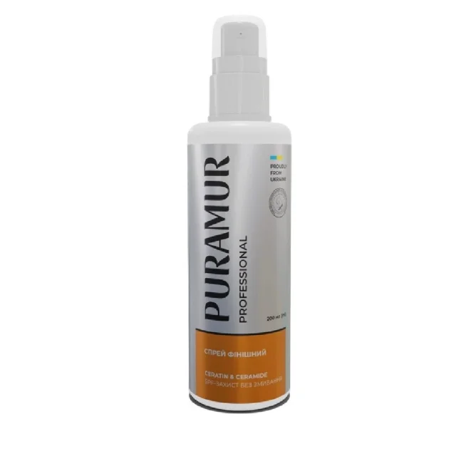 Спрей финишный Puramur Ceratin and Ceramide для кошек и собак, SPF-защита, без смыва, 200 мл