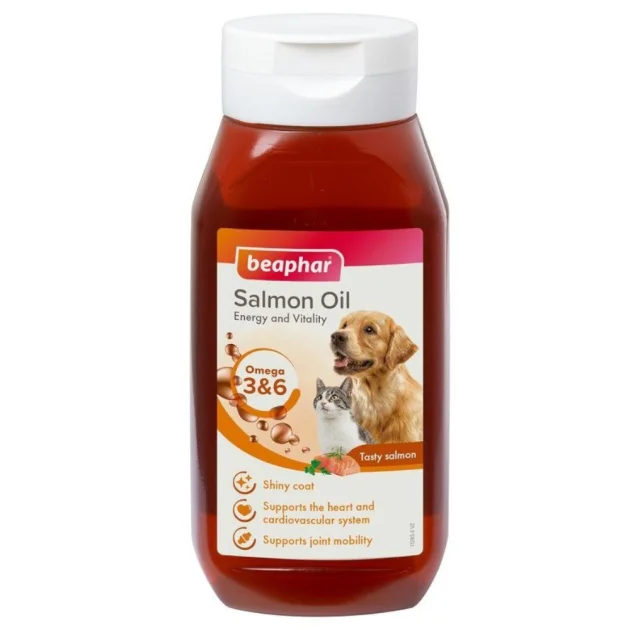 Лососевое масло Beaphar Salmon Oil для кошек и собак, 430 мл
