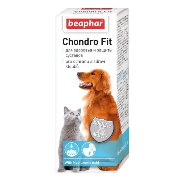 Добавка в виде капель Beaphar Chondro Fit для собак и кошек, для здоровья суставов, 35 мл.