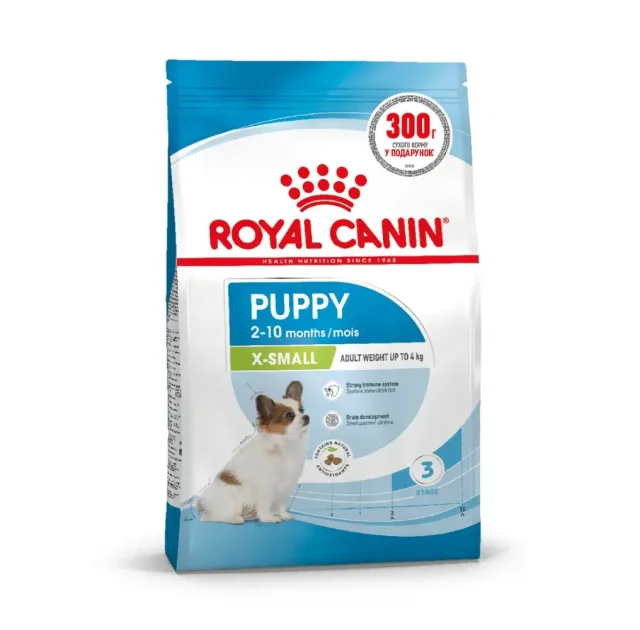 Сухий корм Royal Canin X-Small Puppy для цуценят мініатюрних порід до 10 місяців, 1.2 кг + 300 г у подарунок