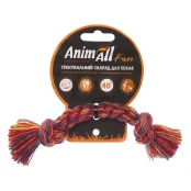 Іграшка AnimAll Fun канат-кістка для собак, різнокольорова, 18 см