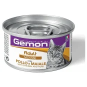 Консервы Gemon Cat Wet Sterilised мясной мусс для стерилизованных кошек, тунец и свинина, 85 г